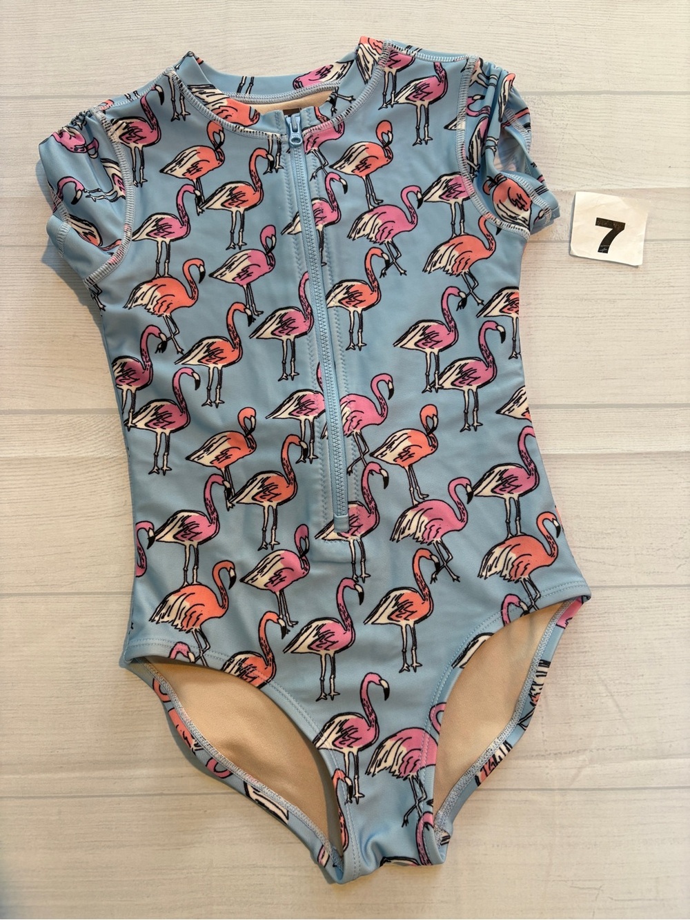 Tea Collection Blue Flamingo One-Piece Swimsuit